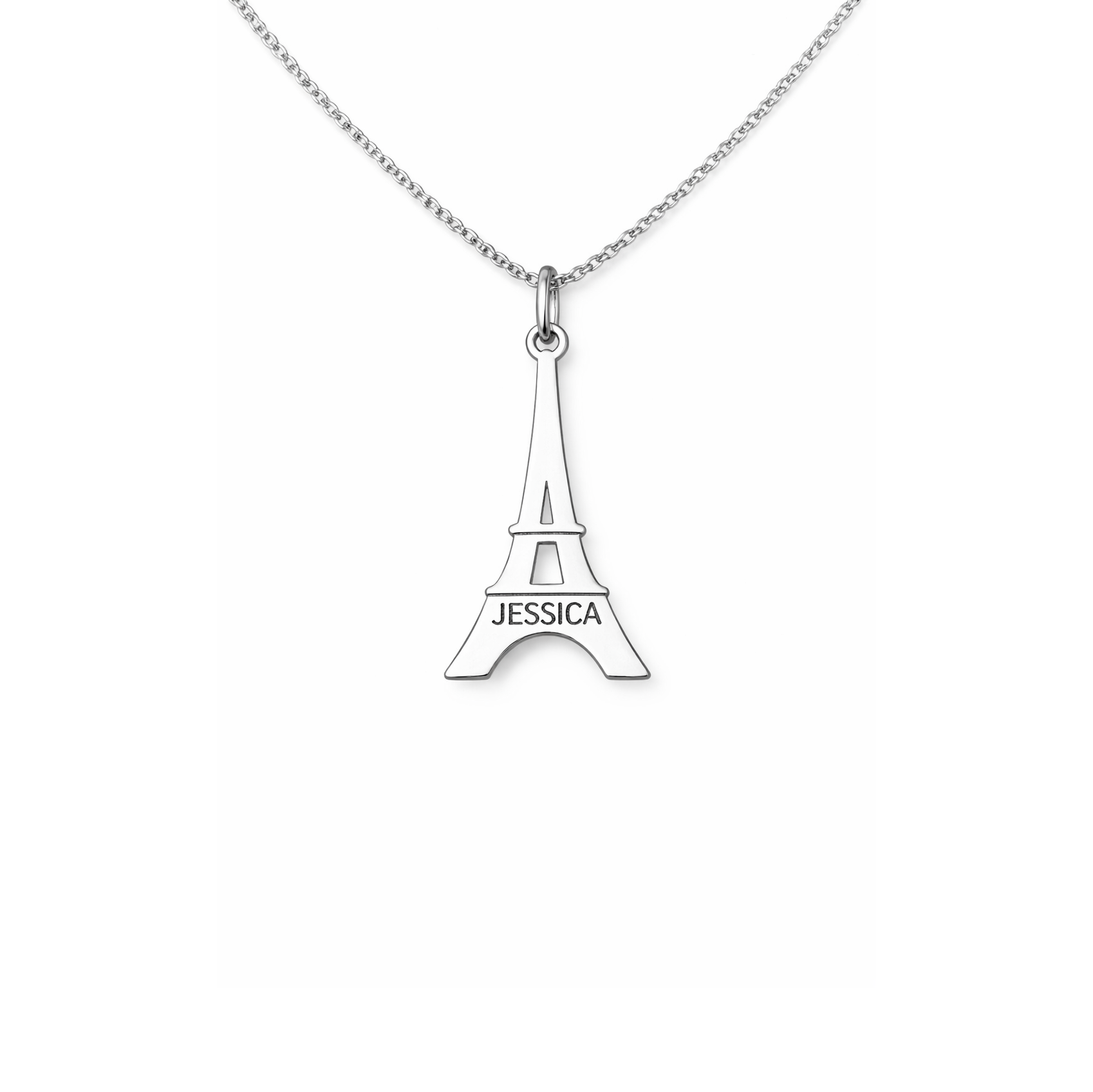 lantisor argint 925 cu pandantiv turnul eiffel personalizat cu nume