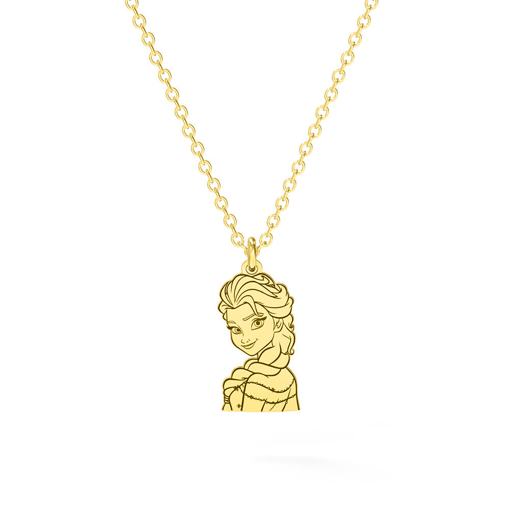 Lănțișor Elsa din argint 925 placat cu aur 18K – bijuterie delicată pentru copii, ideală ca dar de zi de naștere, botez sau sărbători. Cadou elegant pentru fetițe, semnat Maison La Stéphanie.