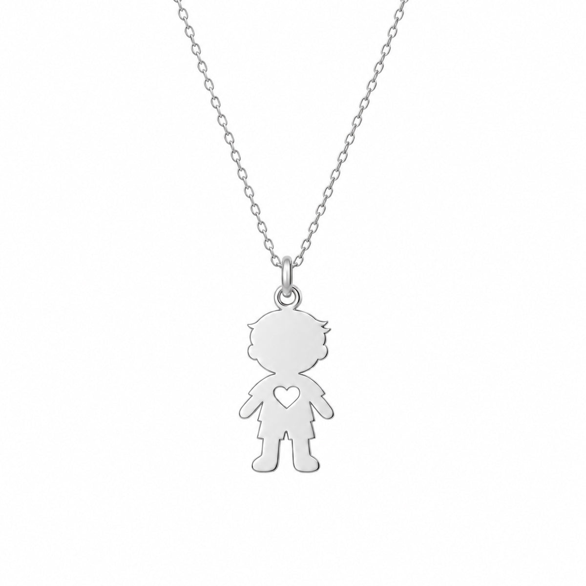 Lantisor LITTLE BOY din Argint 925 cu pandantiv baietel si inimioara Maison La Stephanie
