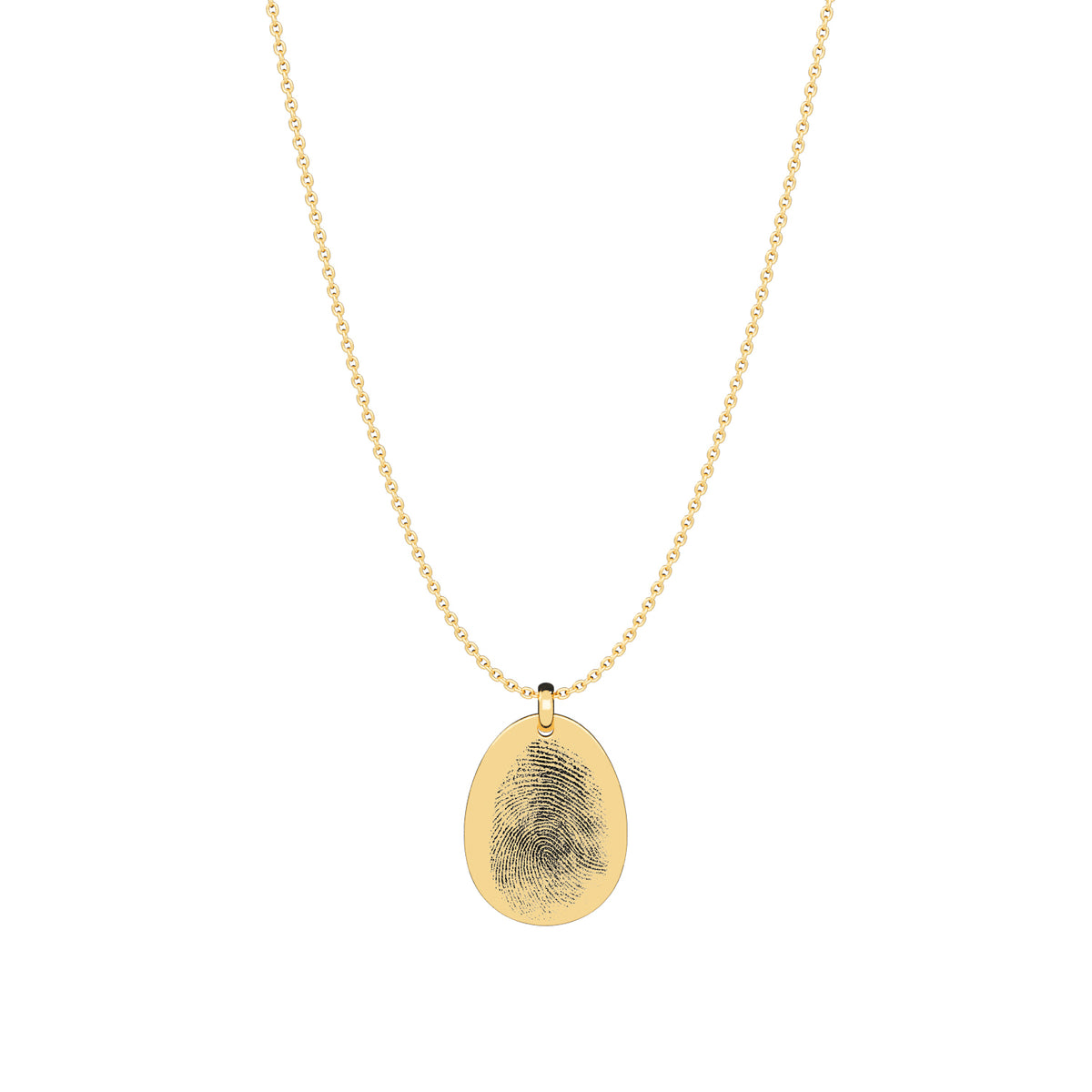 Lantisor personalizat cu amprenta din argint 925 placat cu aur, gravat cu amprenta reala – Maison La Stephanie
