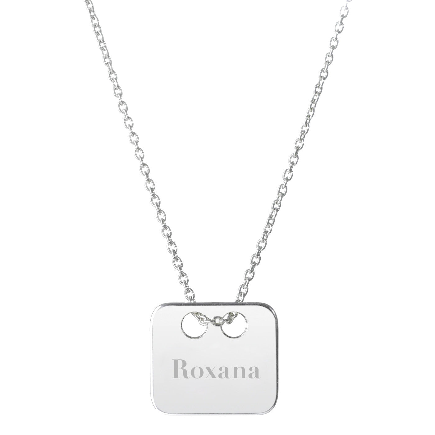 lantisor personalizat pandantiv patrat argint 925 16x16 mm gravura maison stephanie