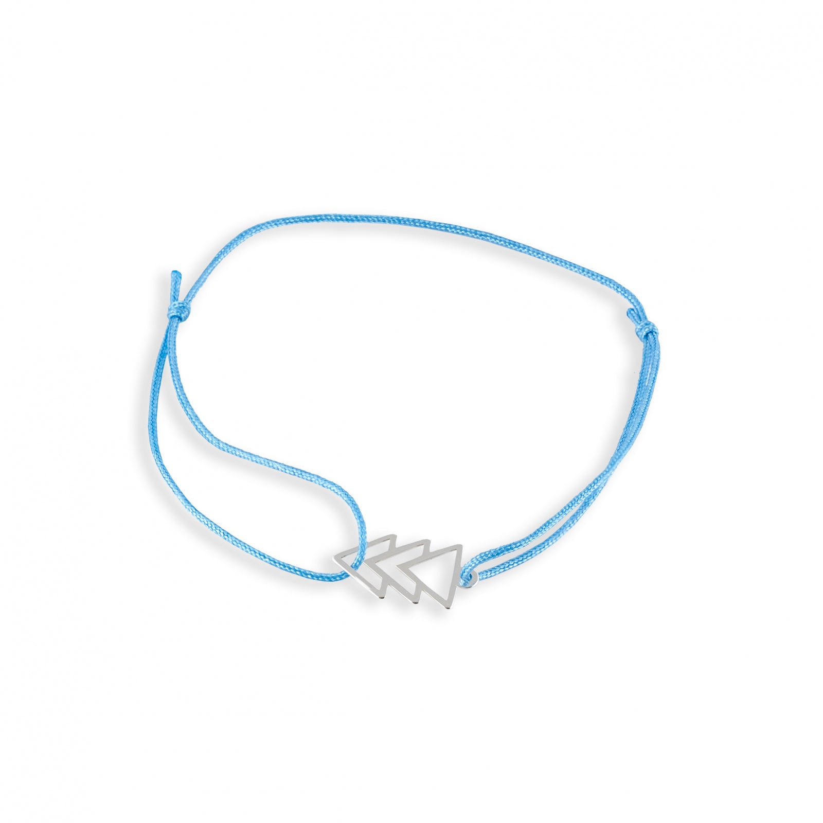 brățară argint 925 Lucky Charm Boho Triangles pe șnur reglabil Maison La Stéphanie