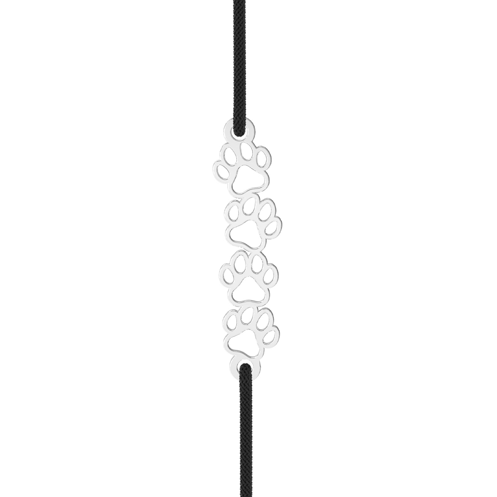 Brățară Little Paws din argint 925 – bijuterie Maison La Stéphanie cu șnur reglabil, simbol al iubirii pentru animale. Cadoul ideal pentru iubitorii de animale și momente pline de emoție.