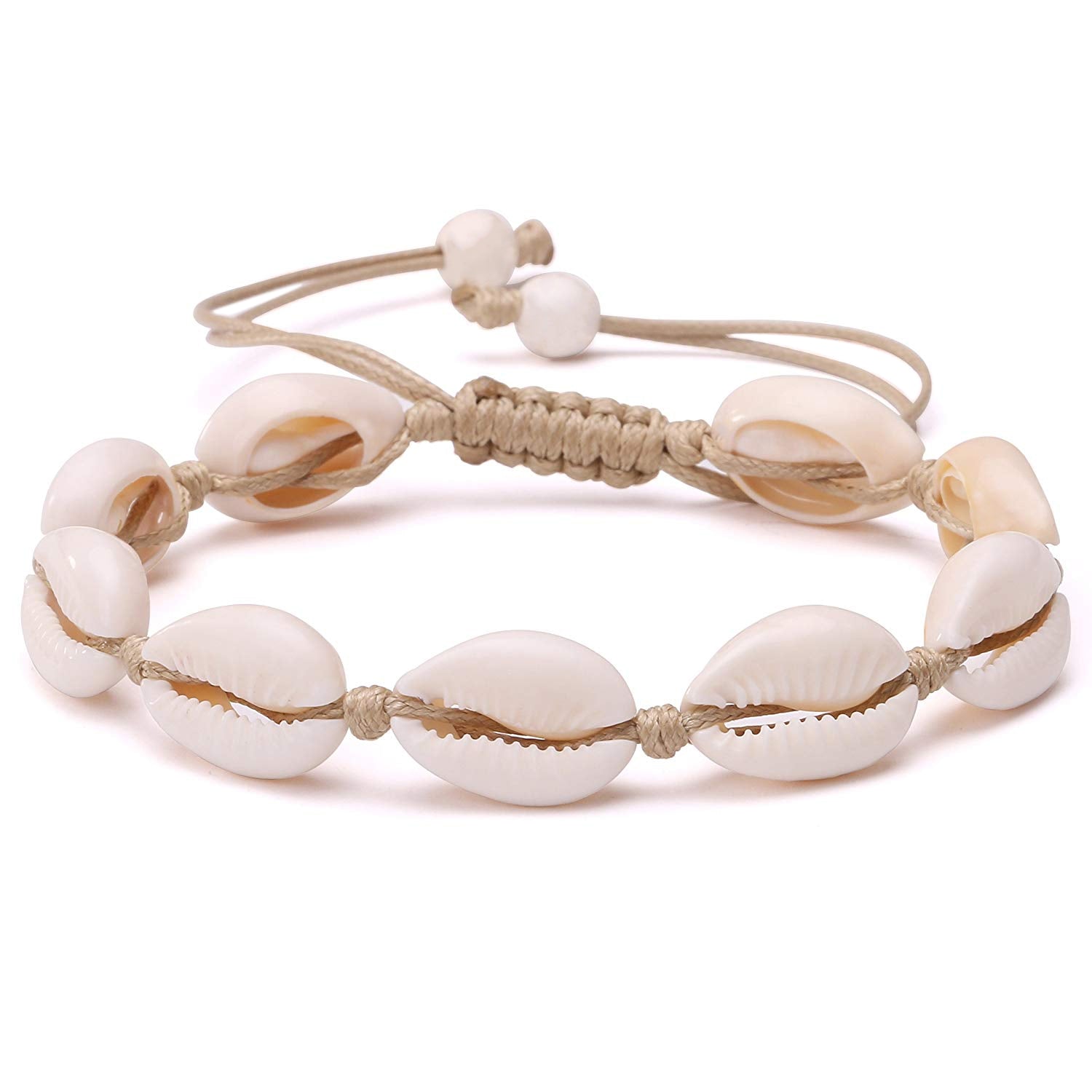 bratara scoici naturale Maison La Stephanie bratara plaja bratara glezna boho chic bijuterii vara accesorii handmade vacanta