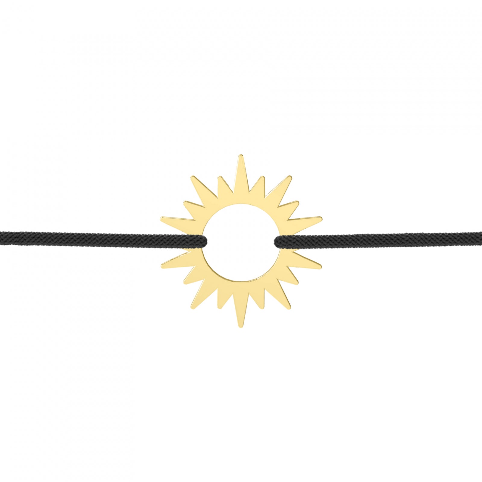 Brățară Soare placată cu aur de 18K – bijuterie elegantă Maison La Stéphanie, simbol al luminii și energiei pozitive. Charm din argint 925 placat cu aur, perfect pentru cadouri cu semnificație.