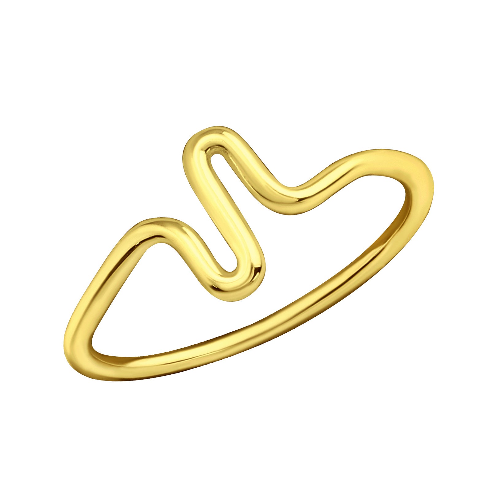 Inel JADA din argint 925 placat cu aur 14K – bijuterie minimalistă cu design fluid și elegant, perfectă pentru un look modern și rafinat.