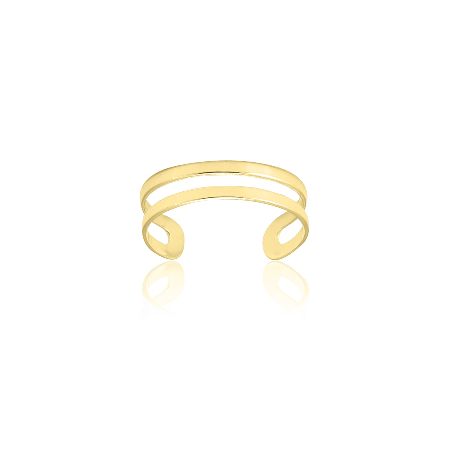 Inel Lines din argint 925 placat cu aur 14K – inel reglabil, design modern și minimalist, perfect pentru purtare zilnică sau combinații elegante.