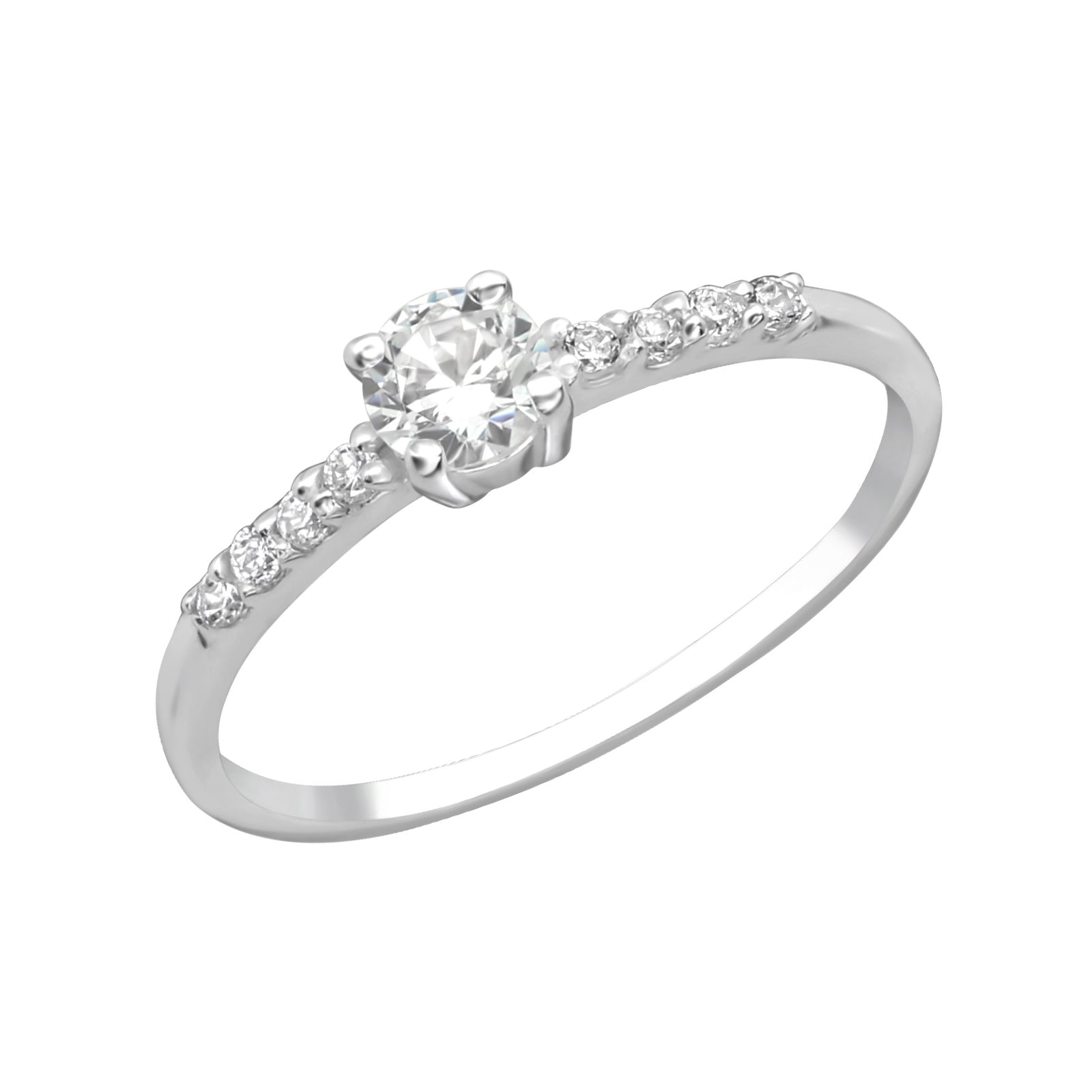 Inel Queen din argint 925 cu zirconia crystal – bijuterie elegantă, clasică, ideală ca inel de logodnă. Maison La Stéphanie.