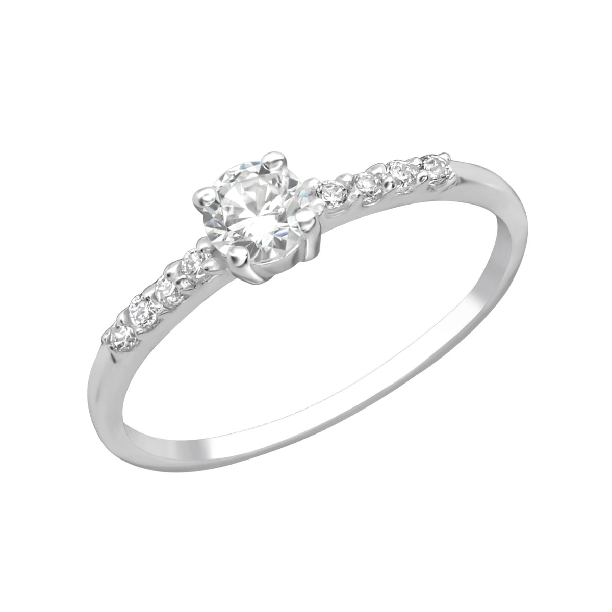 Inel Queen din argint 925 cu zirconia crystal – bijuterie elegantă, clasică, ideală ca inel de logodnă. Maison La Stéphanie.