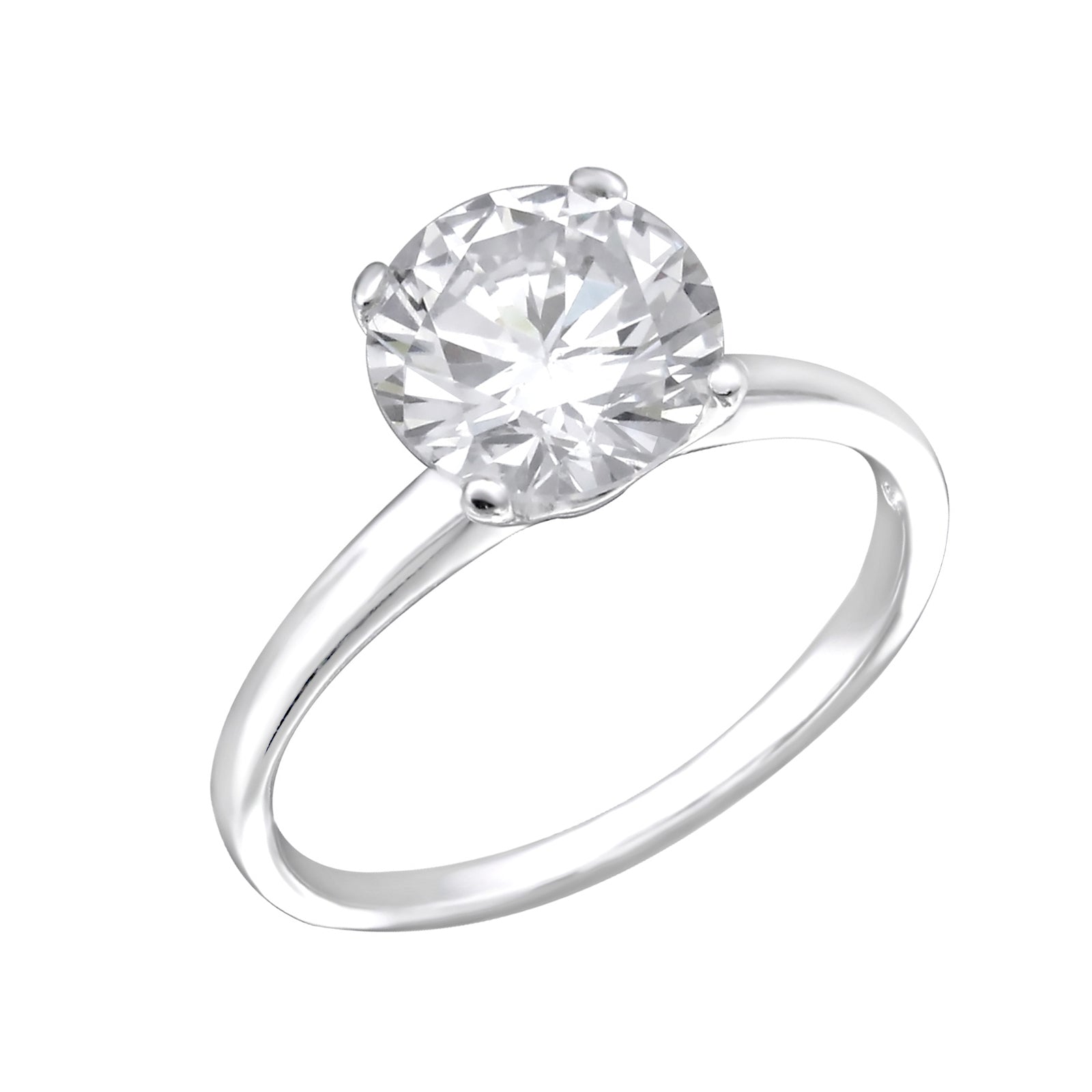 INEL SHINE LIKE A DIAMOND SILVER inel logodna maison stephanie