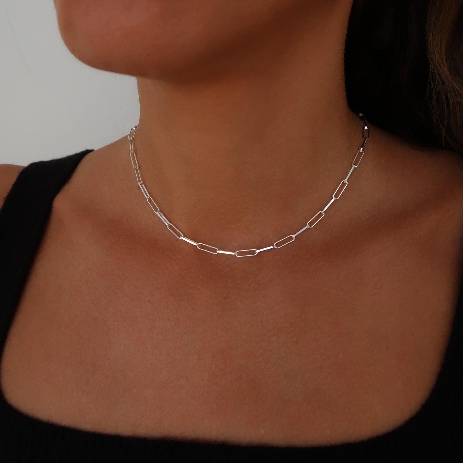 CHAIN NECKLACE SILVER EDITION lant chain lant gros Maison la Stephanie
