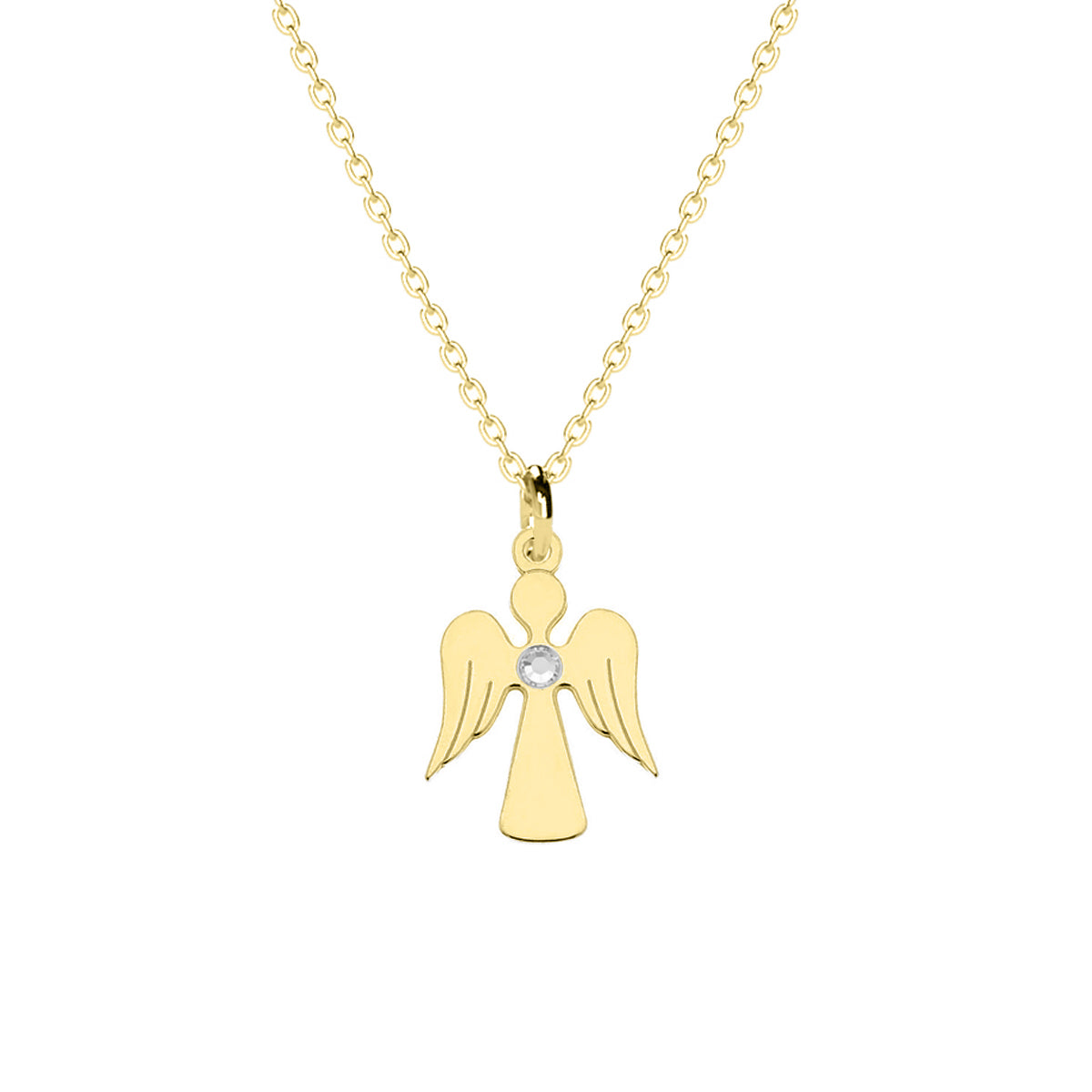 Lanț Guardian Angel din argint 925 placat cu aur 18K – bijuterie simbolică Maison La Stéphanie, cadoul perfect de Crăciun pentru persoanele dragi.