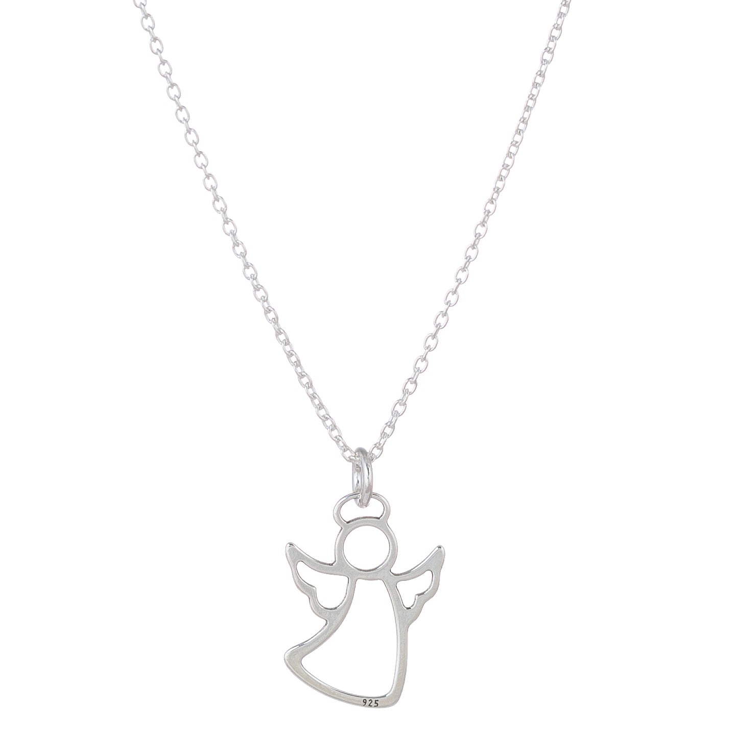 Lantisor argint 925 cu pandantiv inger, bijuterie delicata Maison Stephanie, cadou simbolic.