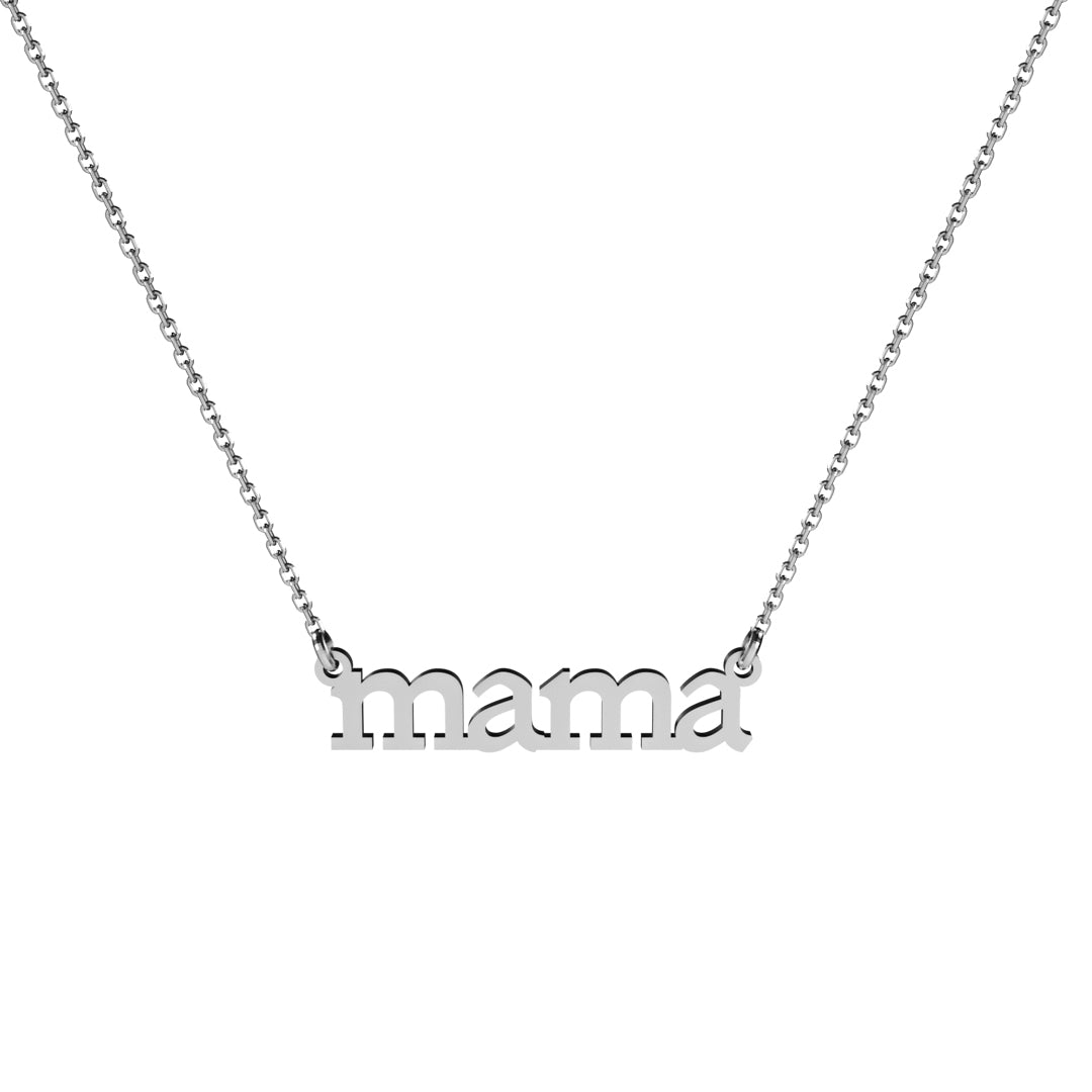 Lănțișor elegant din argint 925 cu pandantiv „mama”. Bijuterie rafinată, ideală pentru cadouri de Ziua Mamei, aniversări sau ocazii speciale.