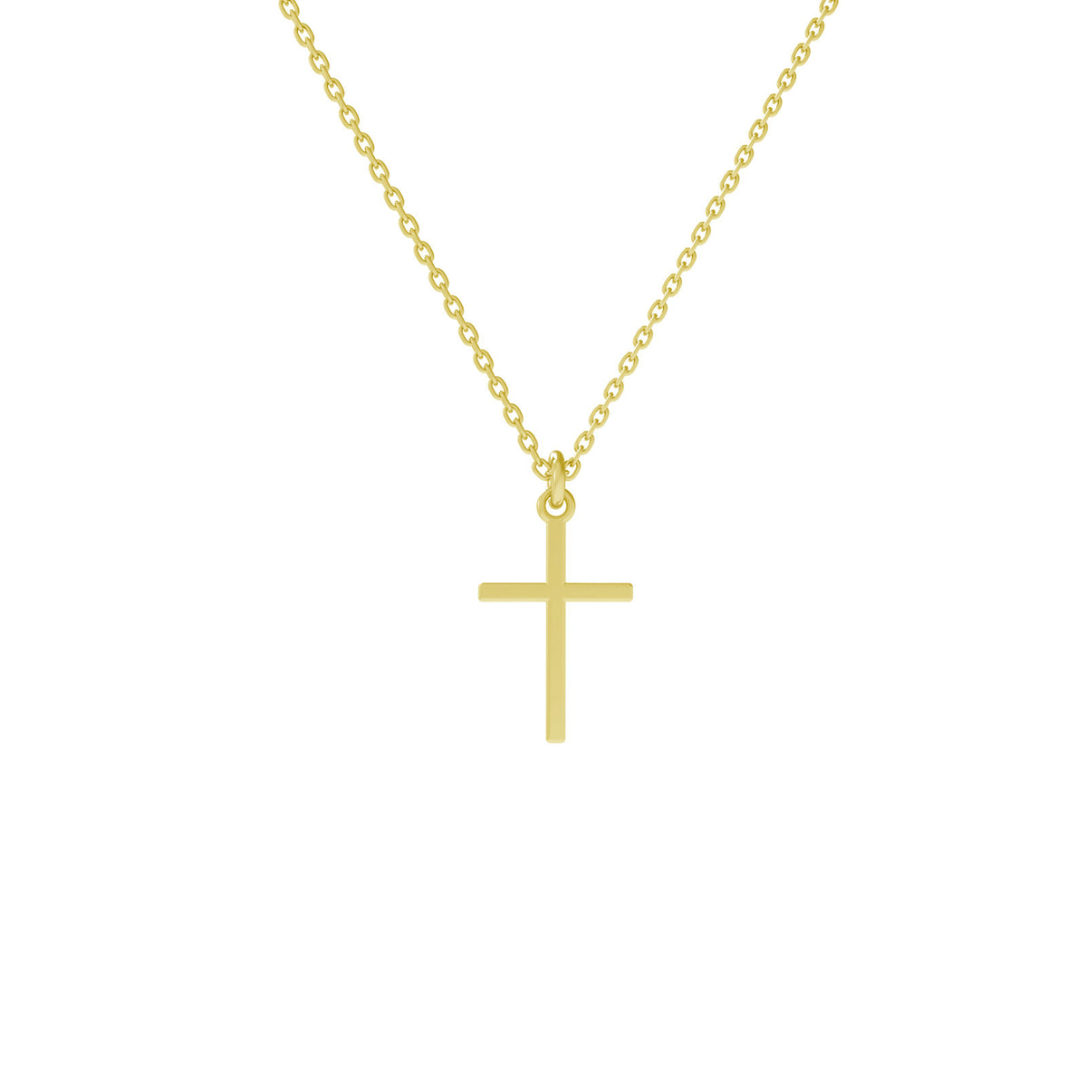 Lănțișor Cruciuliță din argint 925 placat cu aur 18K – bijuterie elegantă pentru femei, perfectă pentru cadouri de Crăciun, aniversări sau momente cu semnificație spirituală.