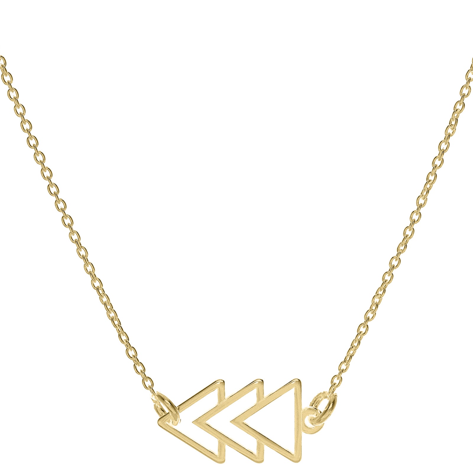 Lănțișor Boho Triangles din argint 925 placat cu aur 18K – bijuterie geometrică, elegantă și modernă, perfectă pentru femeile cu spirit liber.