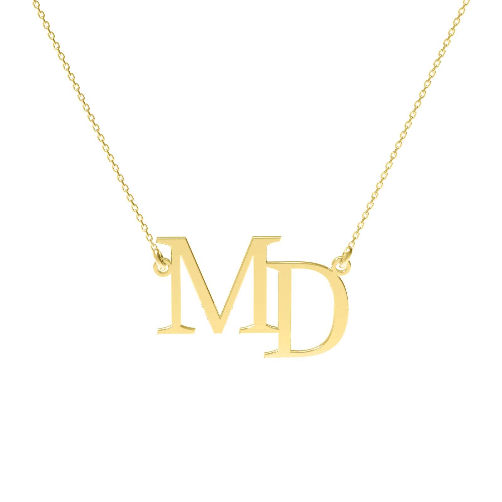 Lănțișor personalizat cu inițiale din argint 925 placat cu aur de 18K – bijuterie elegantă Maison La Stéphanie. Cadou rafinat pentru aniversare, Valentine’s Day sau ocazii speciale.