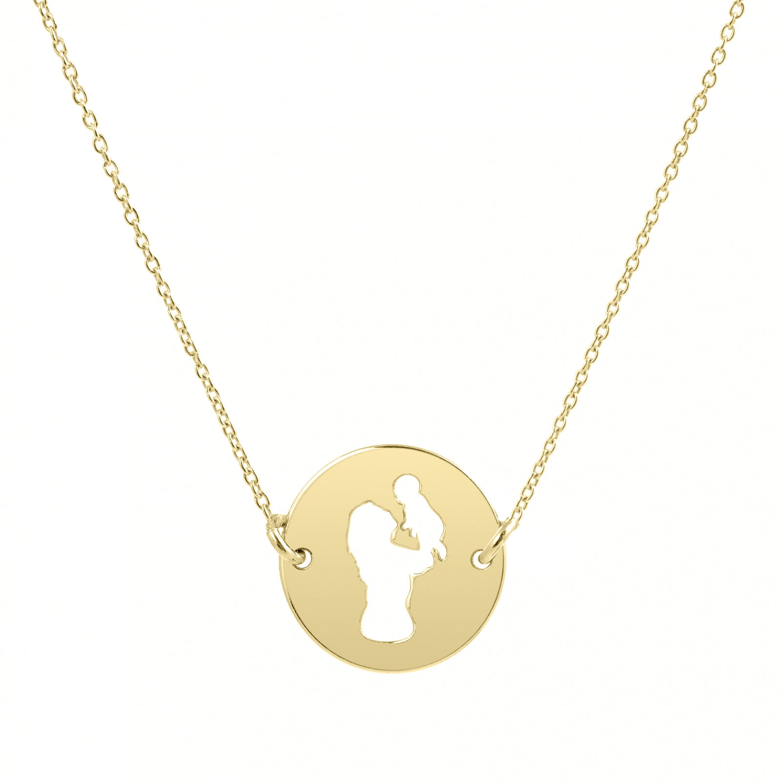 Lănțișor Mom & Child din argint 925 placat cu aur – bijuterie simbolică pentru mame și copii, un cadou plin de semnificație și emoție.