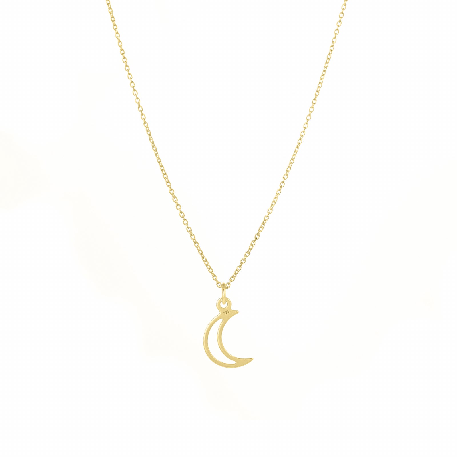 Lănțișor Moon din argint 925 placat cu aur de 18K – bijuterie fină și elegantă, simbol al feminității și rafinamentului. Perfect ca dar sau accesoriu de zi cu zi.