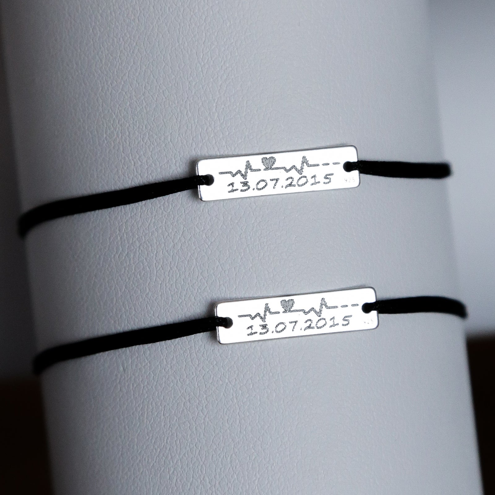 SET 2 BRATARI PERSONALIZATE PLACUTA 19x5 MM ARGINT 925 bratari personalizate cupluri