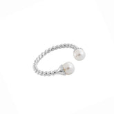 Adjustable Pearl Ring, 925 sterling silver  Maison la Stephanie   