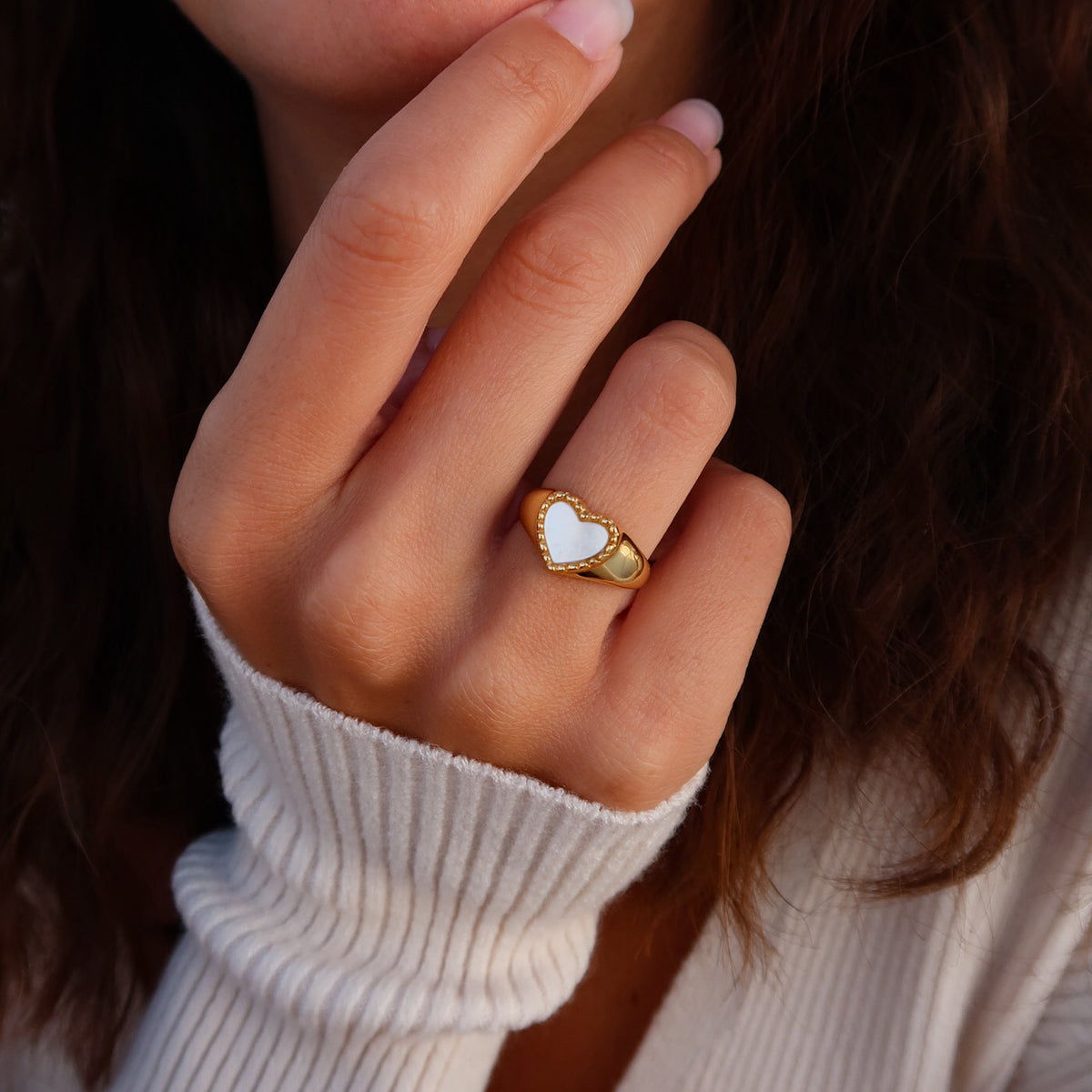 Aspen gold plated Ring, Maison Stephanie