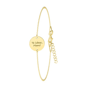 Brățară „Te iubesc, Mami” din argint 925 placat cu aur 18K, cadou elegant și emoționant pentru mama, ideal pentru aniversări și ocazii speciale, Maison La Stéphanie.