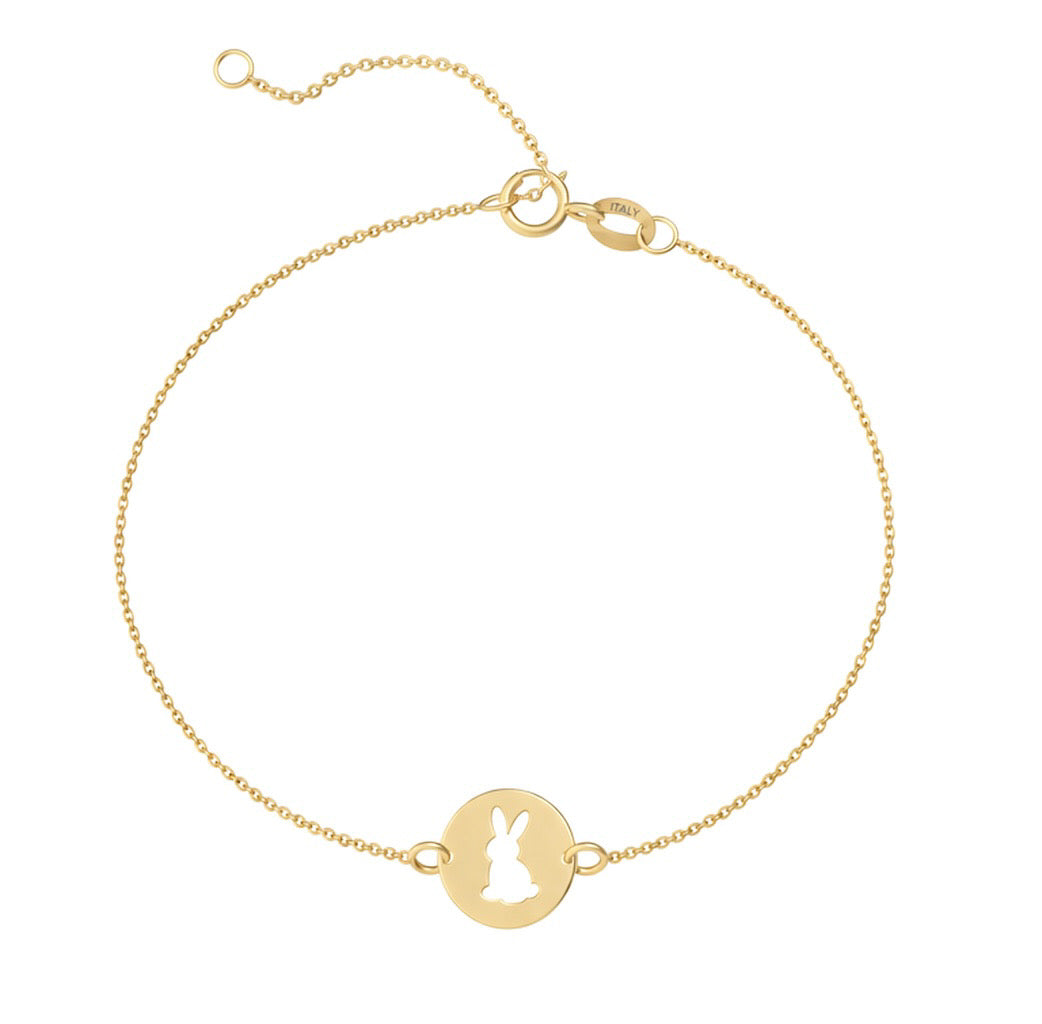 bratara aur 14k banut iepuras lant fin cadou paste copii aniversare maison stephanie