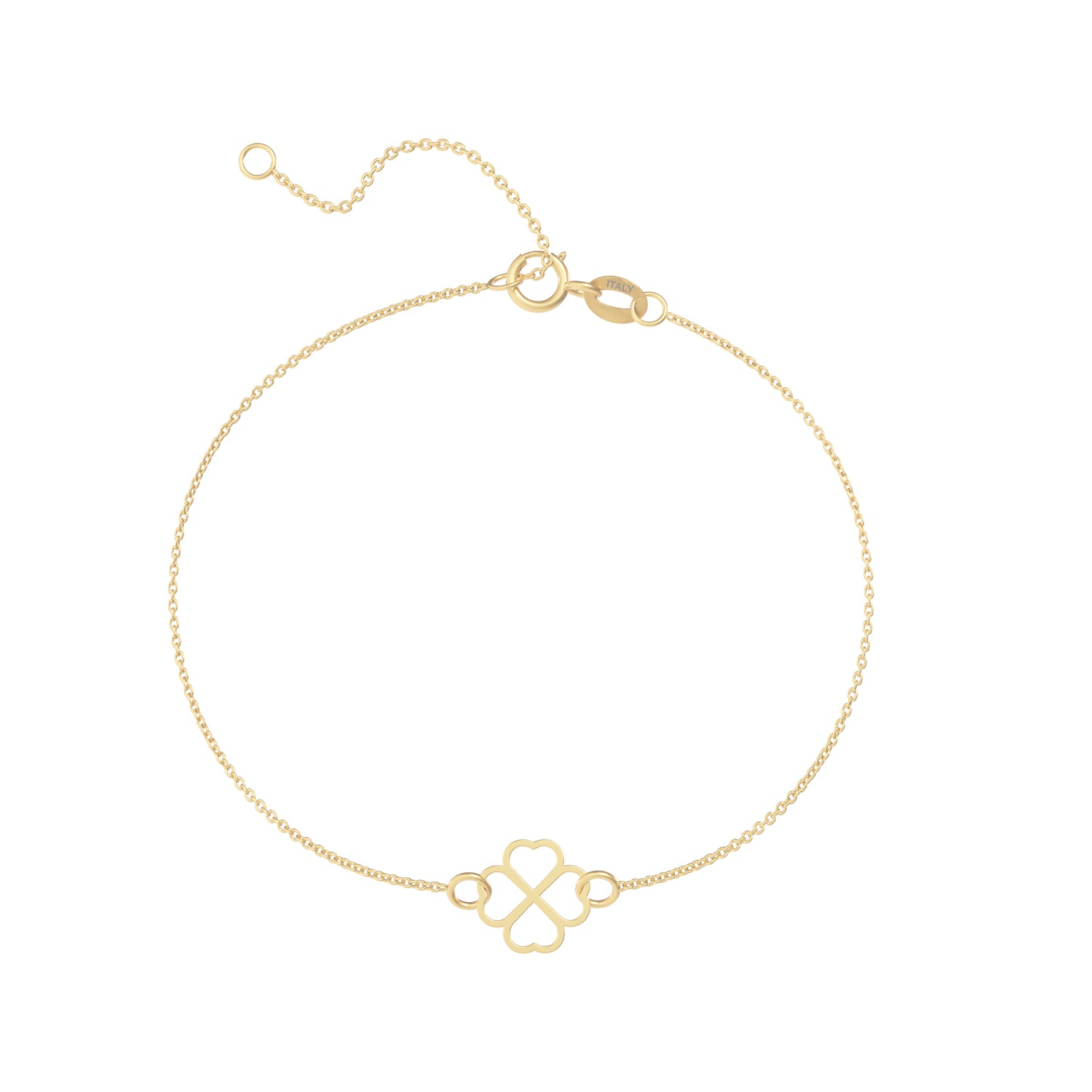 Brățară din aur 8K cu charm trifoi norocos – bijuterie simbolică a norocului și speranței. Perfectă pentru cadou sau purtare zilnică.