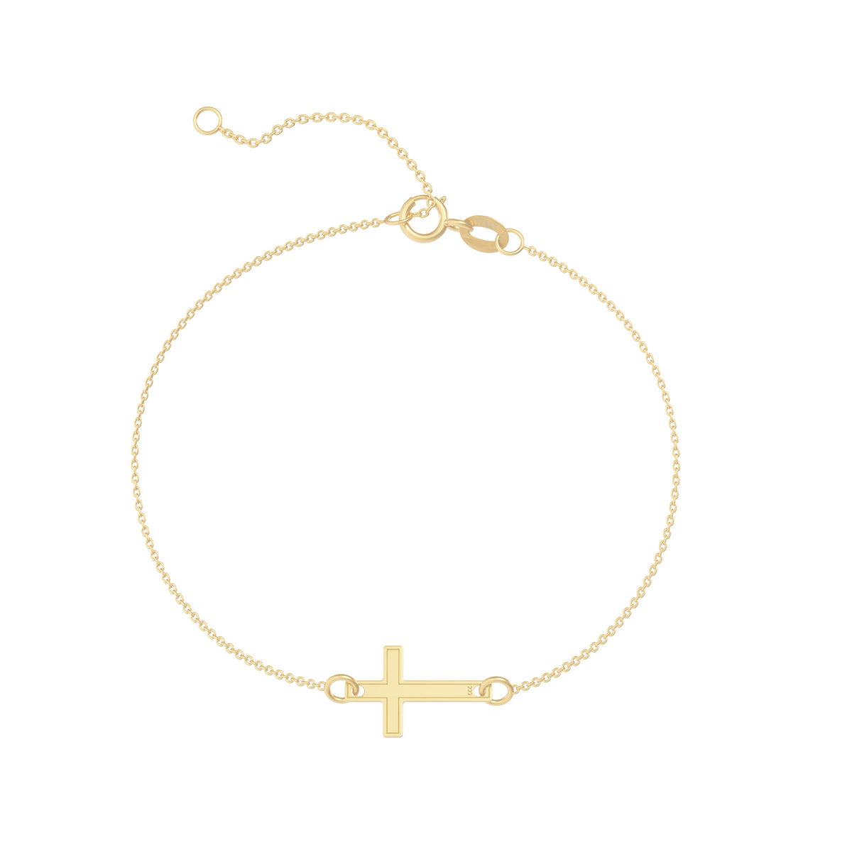 Brățară din aur de 8K cu cruce minimalistă, realizată din aur galben, cu lanț fin ajustabil. Bijuterie delicată, ideală pentru purtare zilnică sau cadou simbolic.