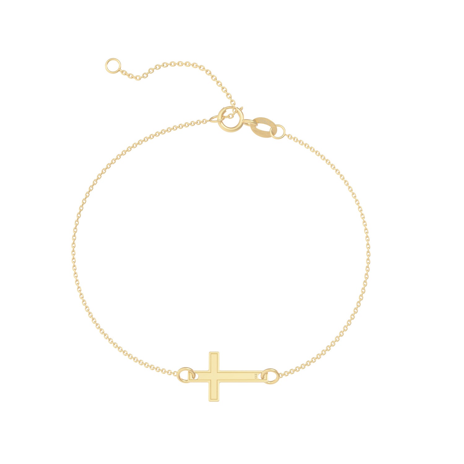 Brățară din aur de 8K cu cruce minimalistă, realizată din aur galben, cu lanț fin ajustabil. Bijuterie delicată, ideală pentru purtare zilnică sau cadou simbolic.