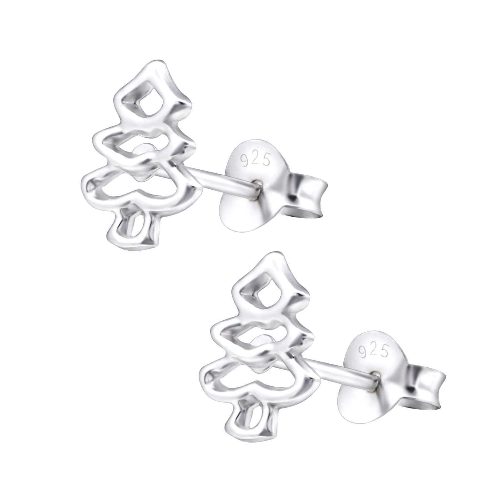Ohrringe Weihnachtsbäumchen, 925er Silber