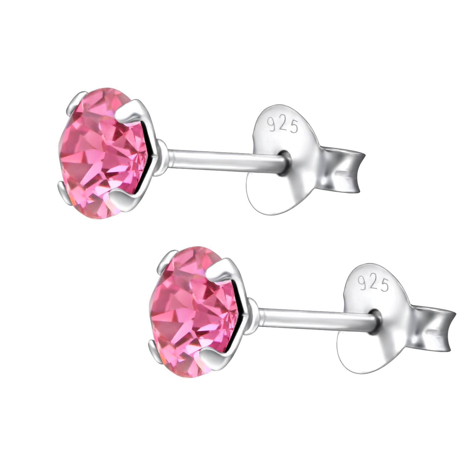 Cercei din argint 925 cu cristale roz, bijuterii elegante și feminine, ideale pentru orice ținută – semnătura Maison La Stéphanie.