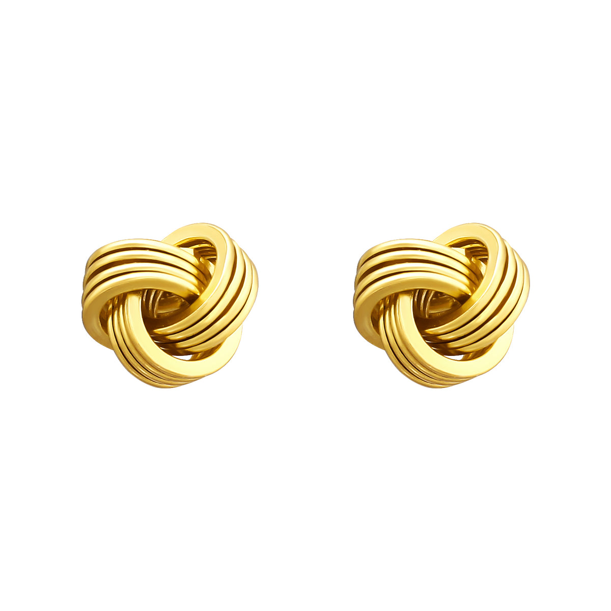 Eternity silver earrings, gold-plated
