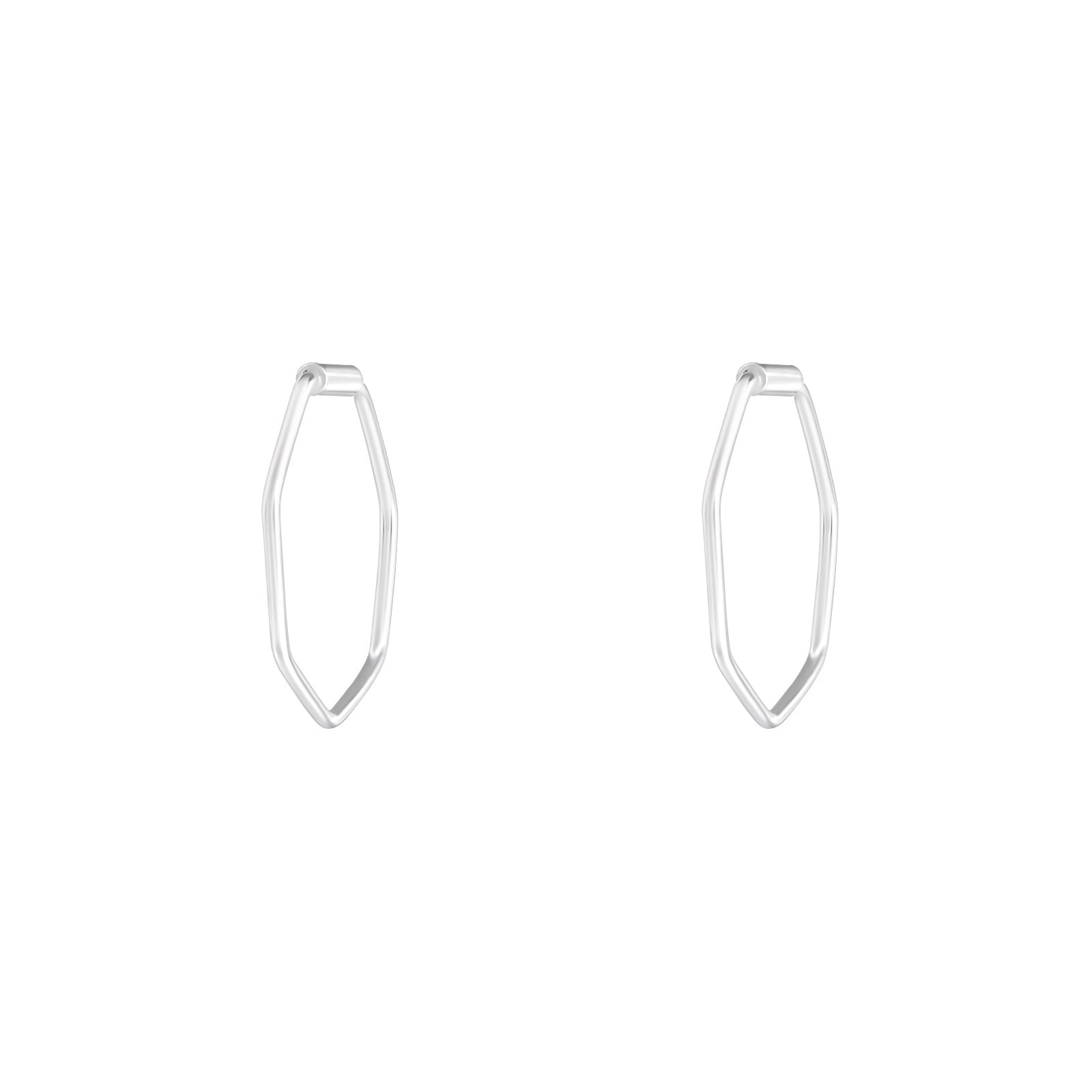 Cercei geometrici din argint 925 – bijuterii minimaliste și elegante, perfecte pentru un look modern. Maison La Stéphanie.