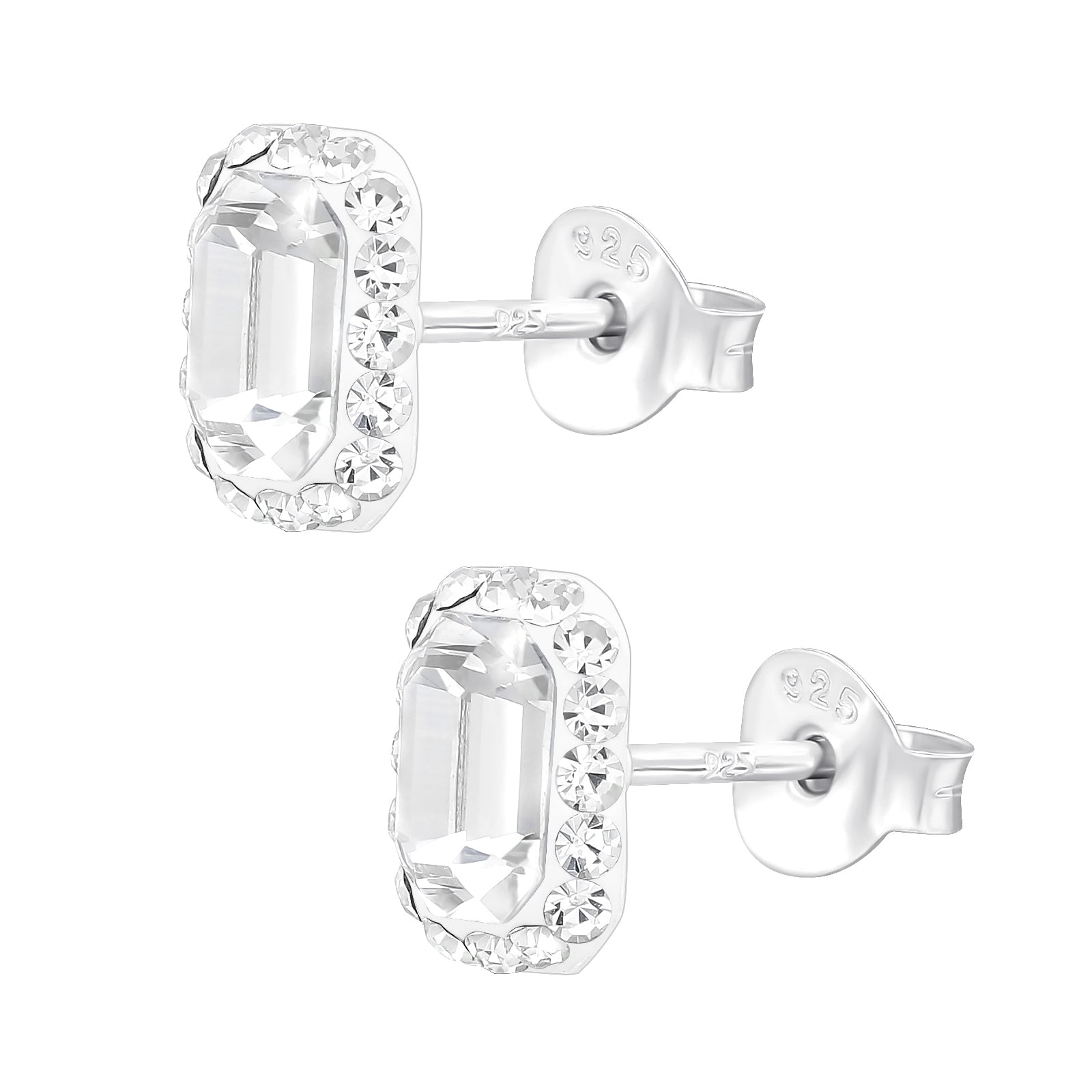 Lady D. silver earrings