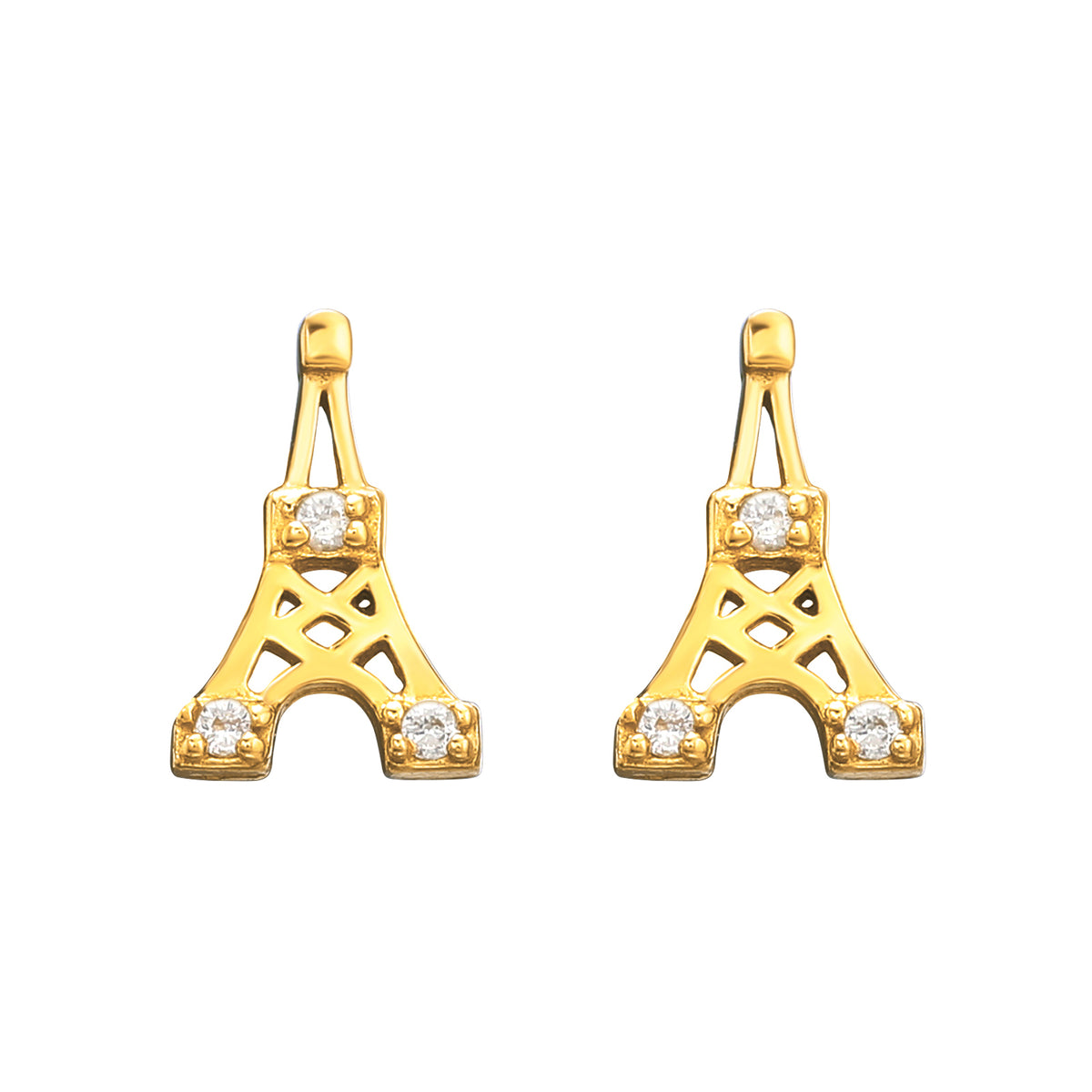 Mon Paris silver earrings, gold plated