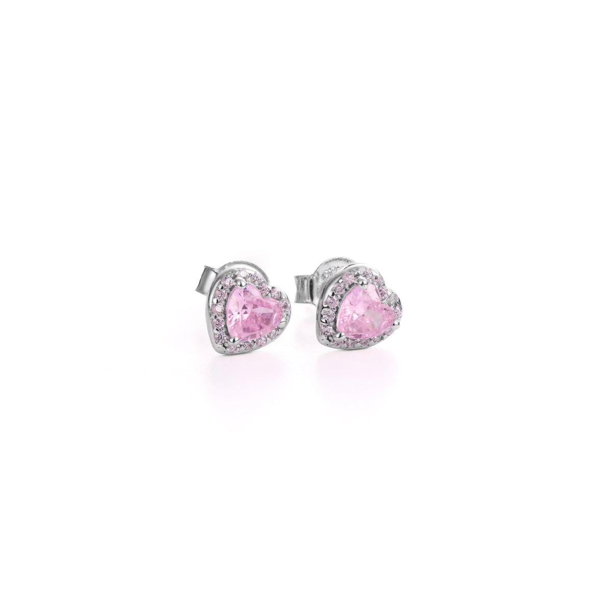 Baby Love Pink silver earrings