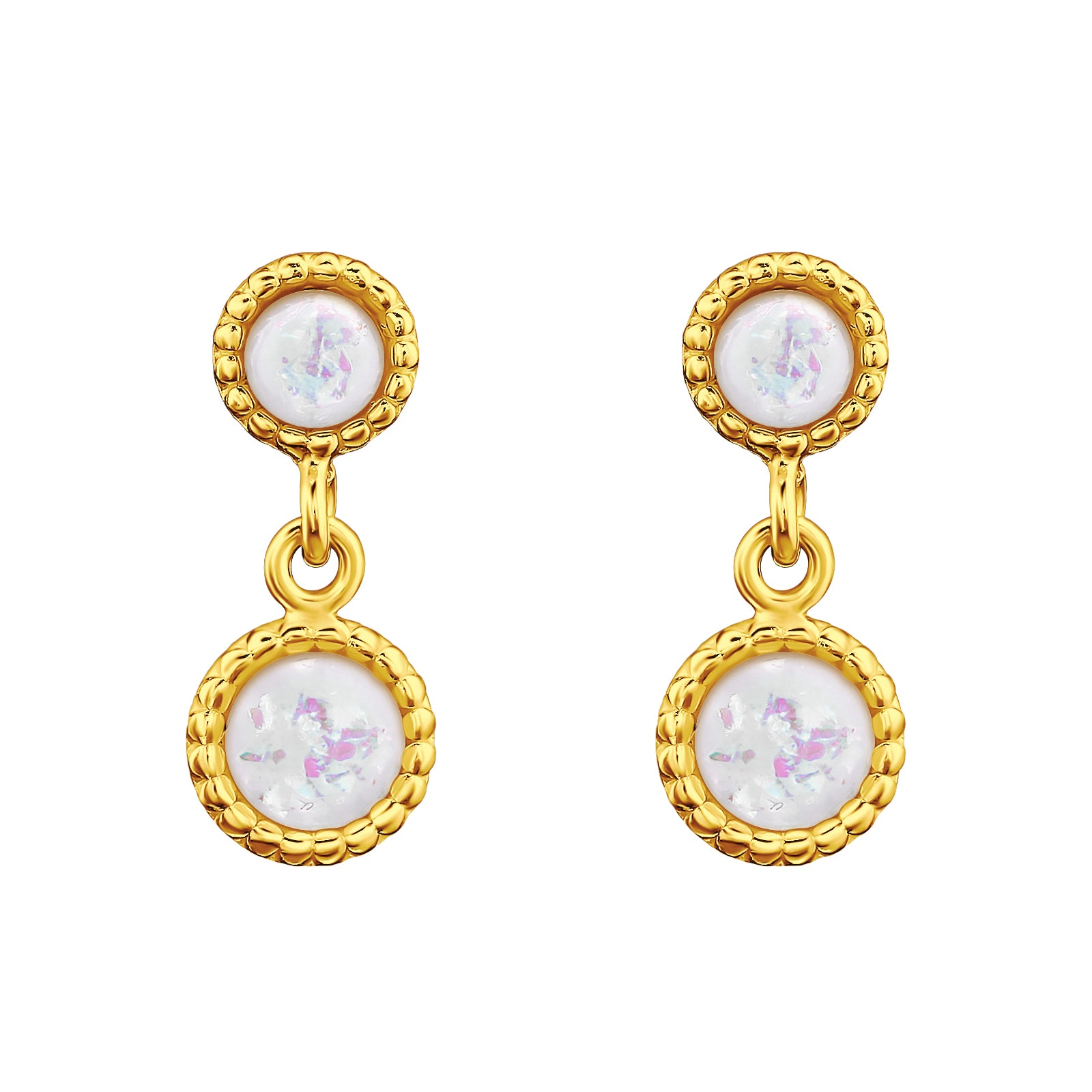 Opal Myth gold plated silver earrings