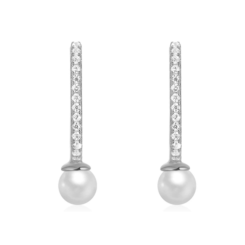 Cercei Pearls&Crystals, argint 925  Maison la Stephanie   