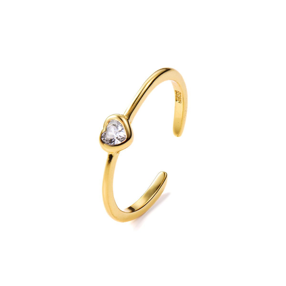 Coeur gold plated Ring, Maison Stephanie