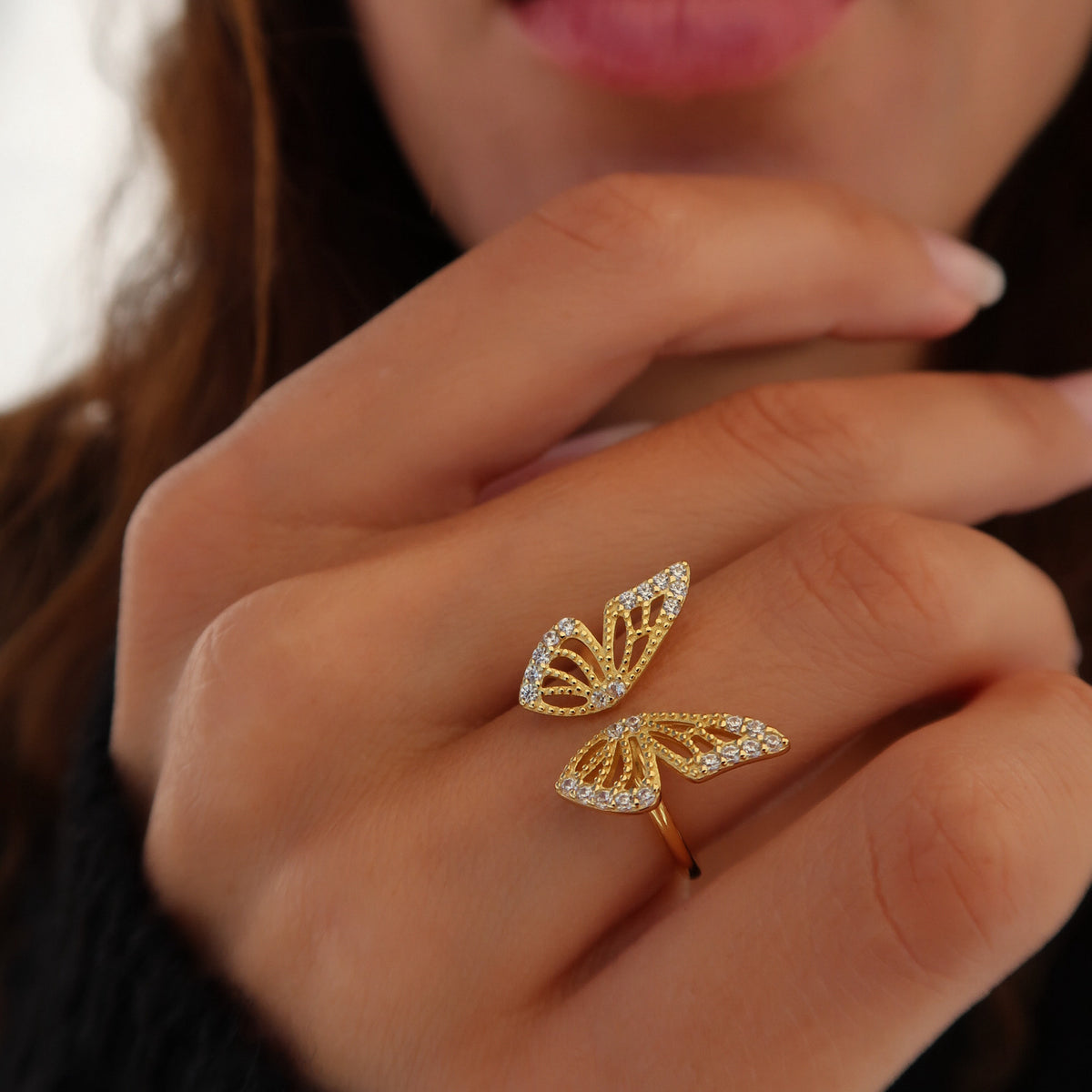 The Butterfly Dream gold plated Ring