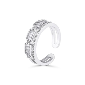 Inel statement din argint 925 cu zirconia — bijuterie elegantă, modernă și reglabilă, ideală pentru ținute sofisticate, marca Maison La Stéphanie.