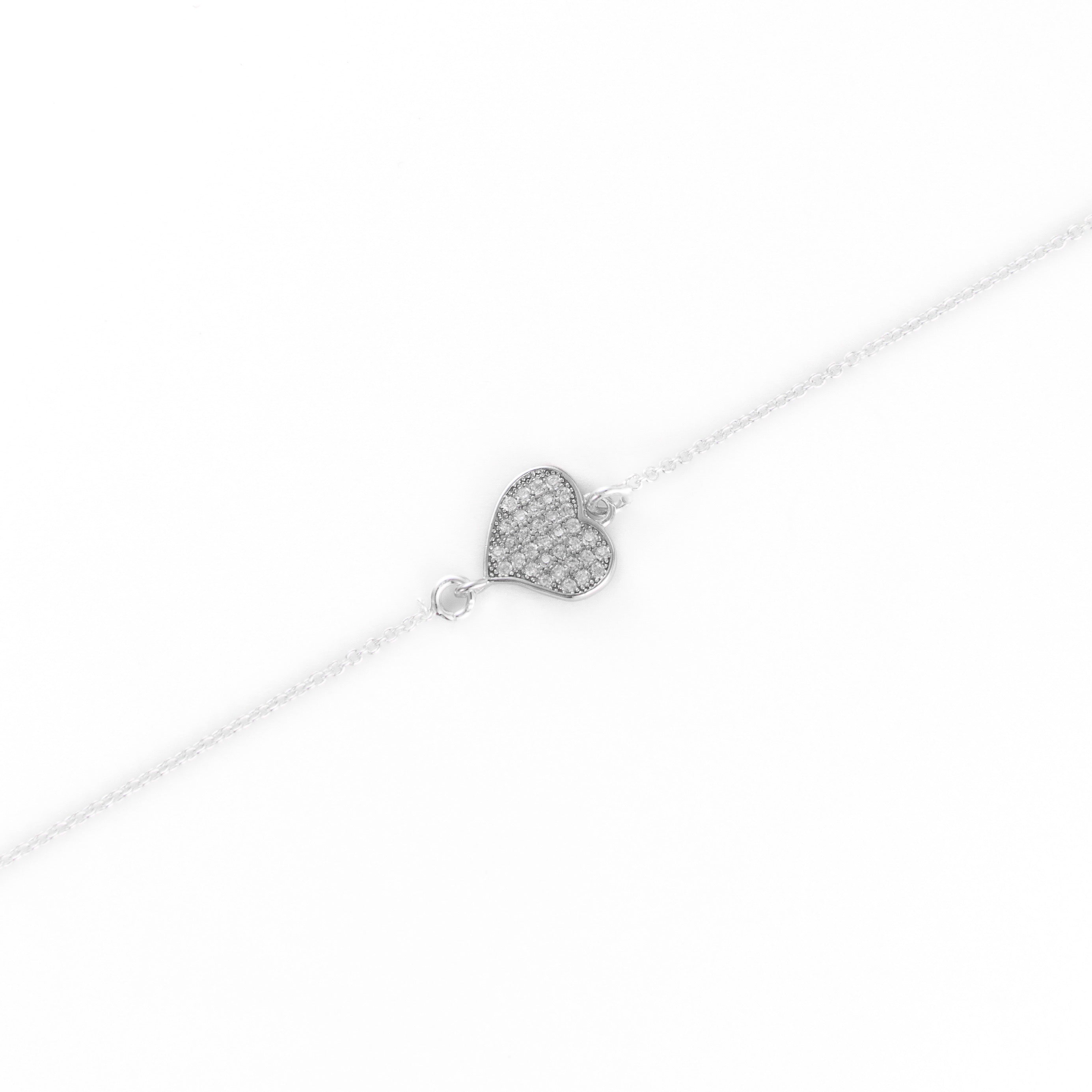 Brățară inimă din argint 925 cu zirconii – bijuterie elegantă Maison La Stéphanie, ideală pentru cadouri de iubire, aniversări sau ocazii speciale.