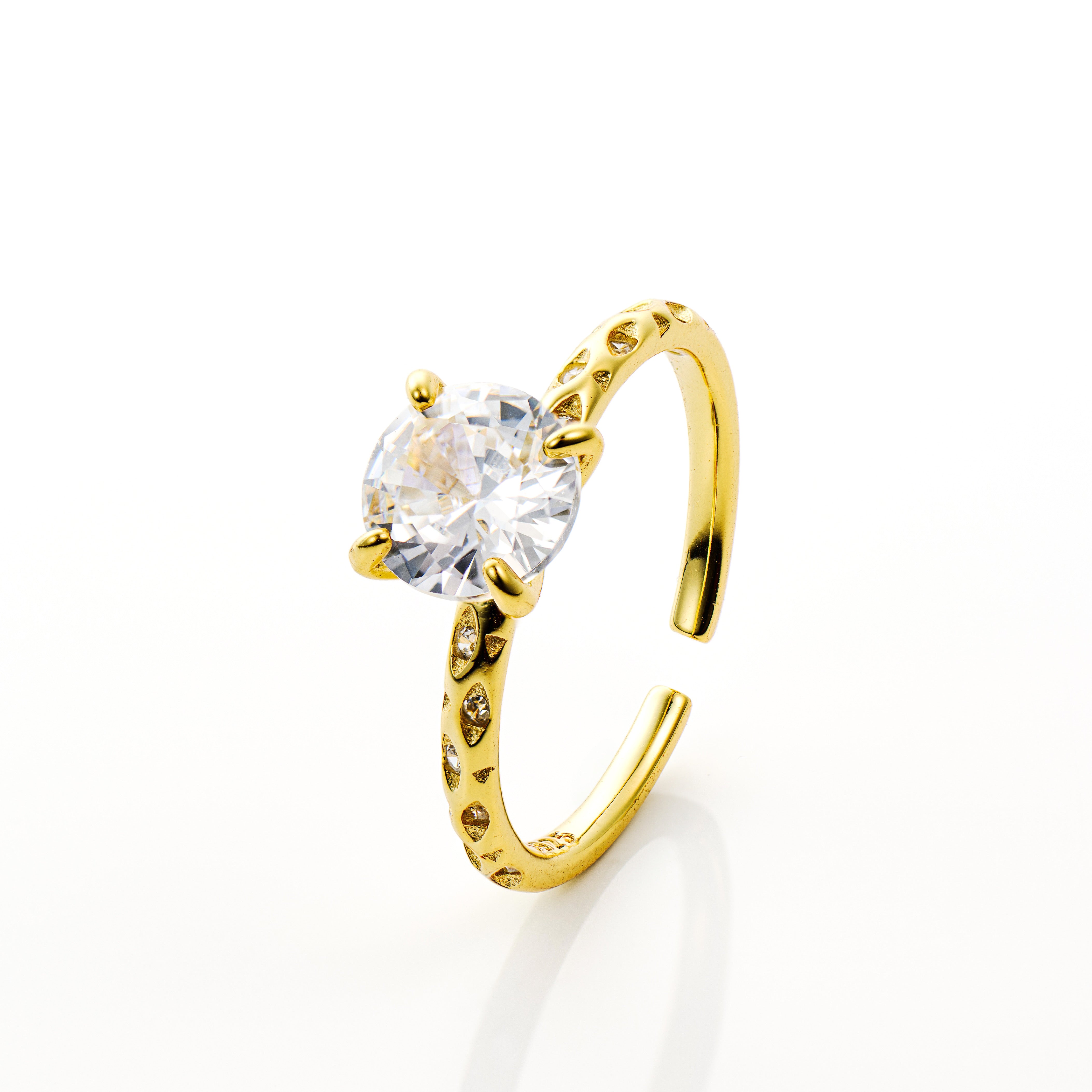 Luxury Diamond gold plated RING, Maison Stephanie