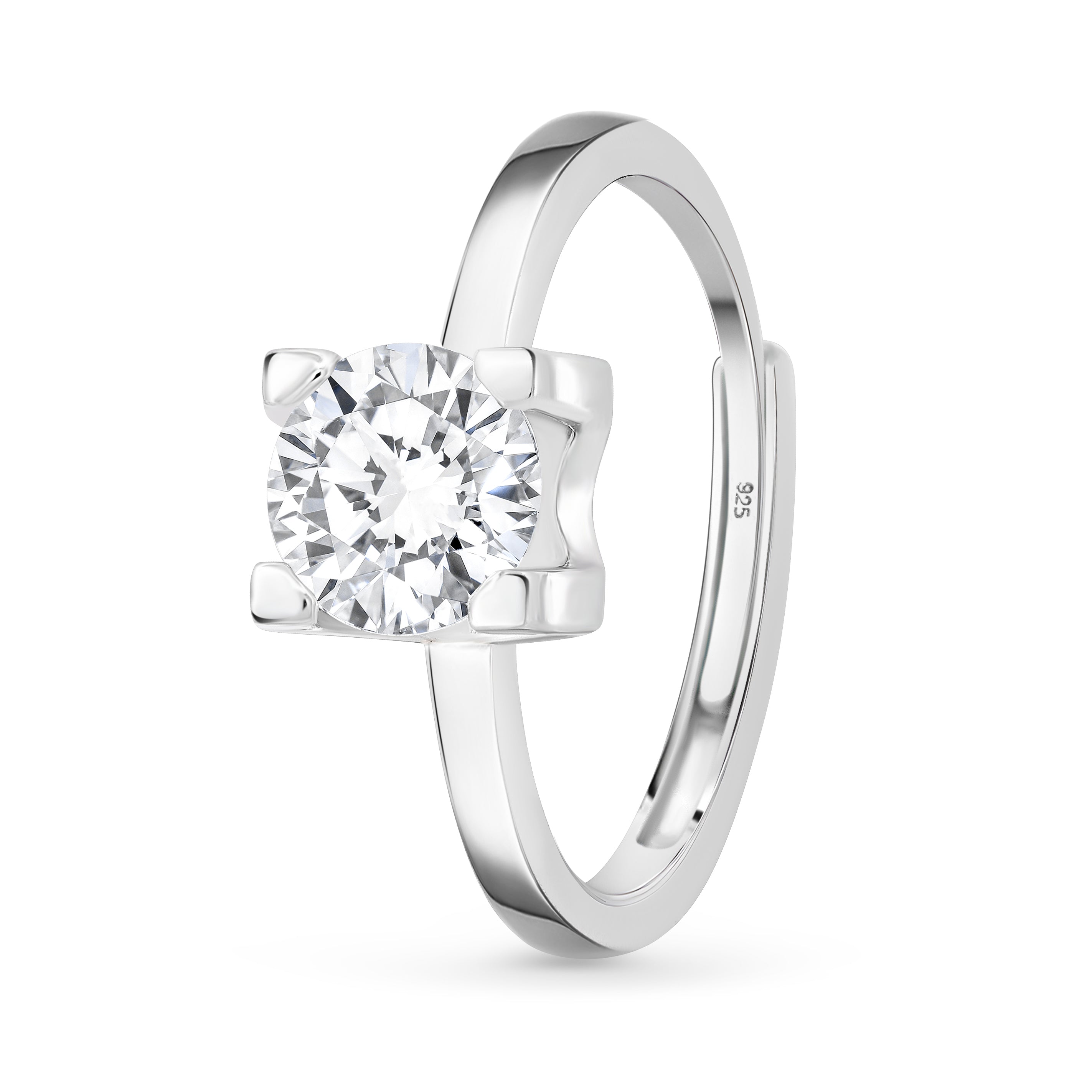 Inel moissanit 1 ct minimalist argint 925 Pure Line