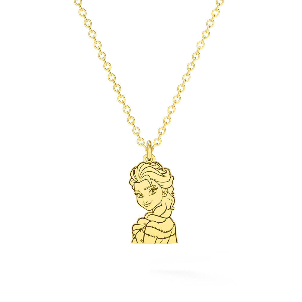 ELSA SILVER PENDANT NECKLACE, gold plated