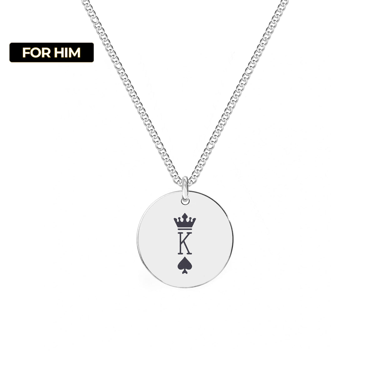Lanț bărbătesc King din argint 925, pandantiv masculin, simbol putere.