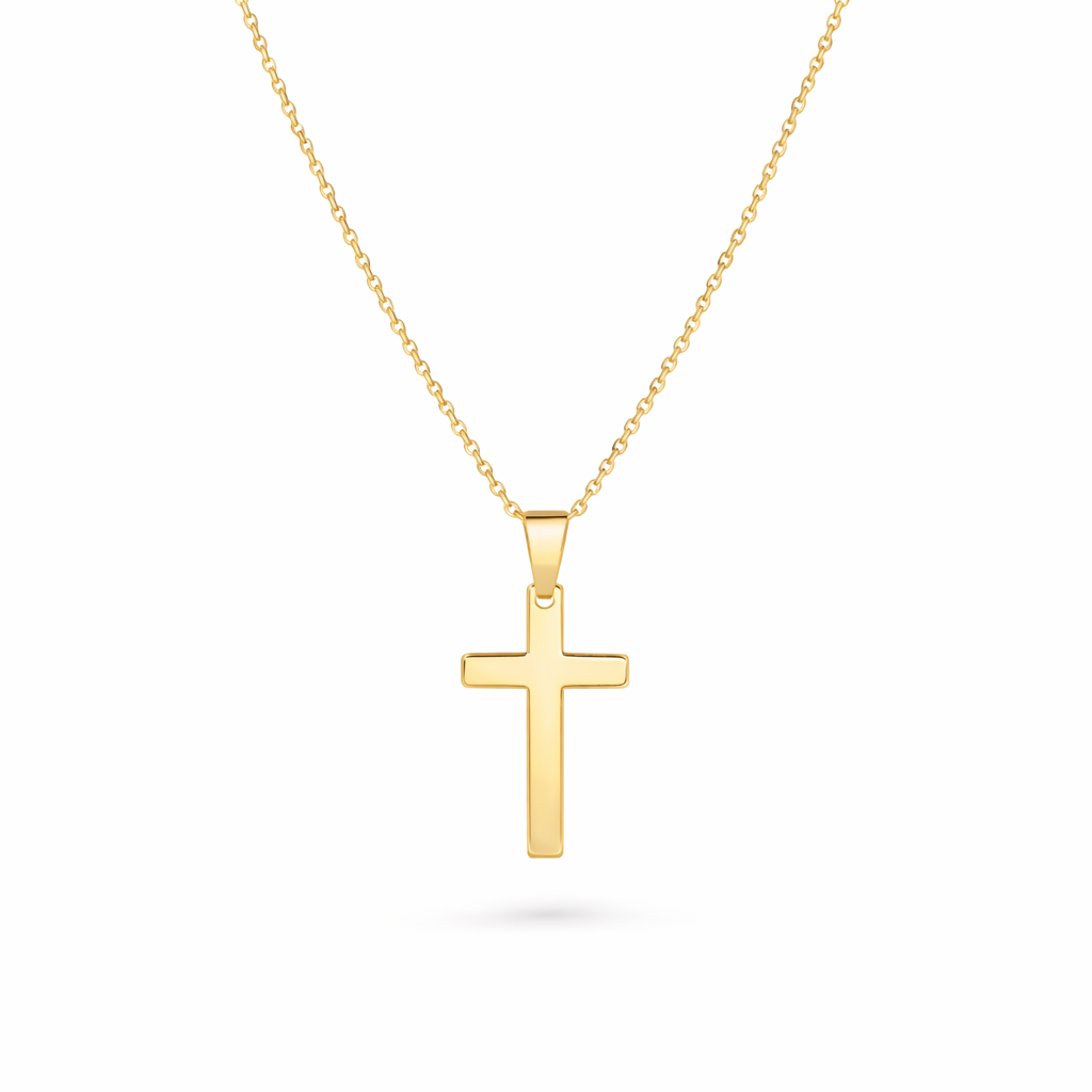 lantisor aur 14k cruciulita pandantiv cadou botez aniversare copii adulti maison stephanie