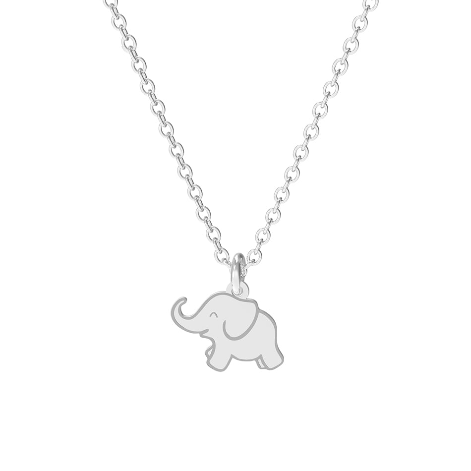 Lucky elephant pendant necklace, 925 sterling silver
